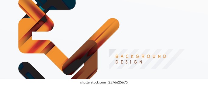 Abstract background - colorful lines composition. Technology or business digital template