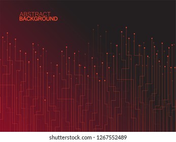 Abstract background of colorful lines and dots. Technology geometric graphic. Vector