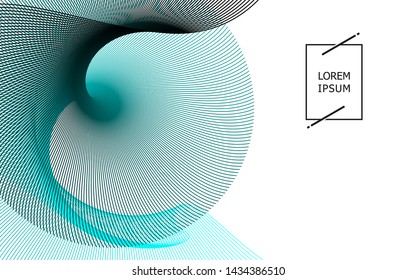 Abstract background with colorful lines of dynamic waves in vector images