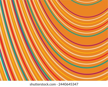 Abstract Background of Colorful Lines. Geometric Digital Art. Modern wallpaper.