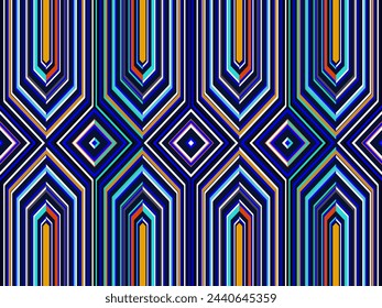 Abstract Background of Colorful Lines. Geometric Digital Art. Modern wallpaper.