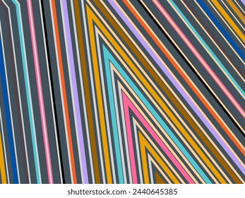 Abstract Background of Colorful Lines. Geometric Digital Art. Modern wallpaper.