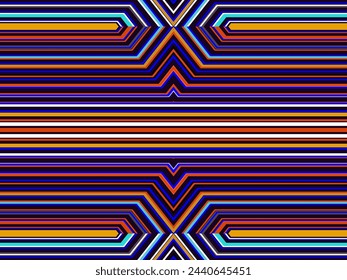 Abstract Background of Colorful Lines. Geometric Digital Art. Modern wallpaper.