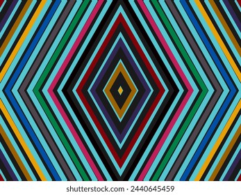 Abstract Background of Colorful Lines. Geometric Digital Art. Modern wallpaper.
