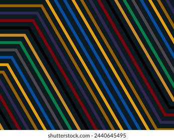 Abstract Background of Colorful Lines. Geometric Digital Art. Modern wallpaper.