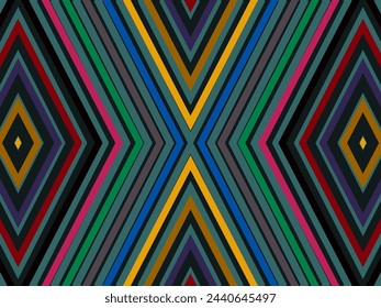 Abstract Background of Colorful Lines. Geometric Digital Art. Modern wallpaper.