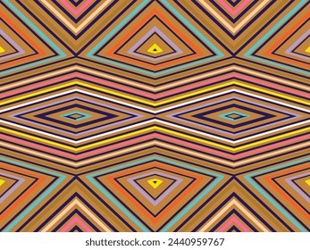 Abstract Background of Colorful Lines. Geometric Digital Art. Modern wallpaper.