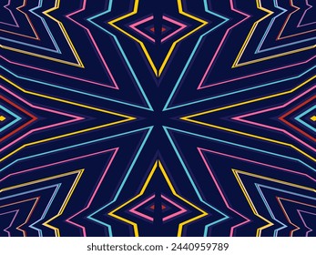 Abstract Background of Colorful Lines. Geometric Digital Art. Modern wallpaper.