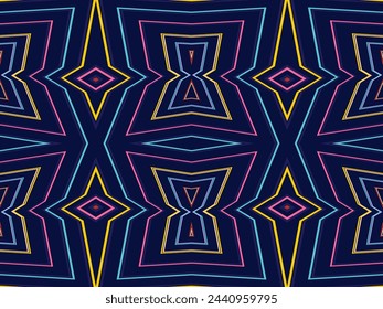 Abstrakter Hintergrund von bunten Linien. Geometrische digitale Kunst. Moderne Tapeten.