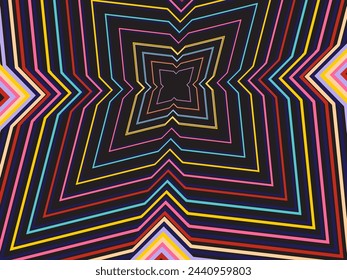 Fondo abstracto de líneas coloridas. Arte Digital Geométrico. Papel pintado moderno.