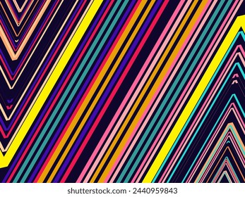 Fondo abstracto de líneas coloridas. Arte Digital Geométrico. Papel pintado moderno.