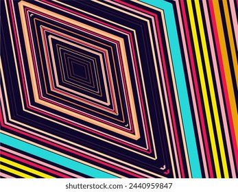 Abstract Background of Colorful Lines. Geometric Digital Art. Modern wallpaper.