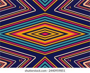 Abstract Background of Colorful Lines. Geometric Digital Art. Modern wallpaper.