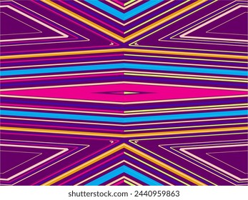 Abstract Background of Colorful Lines. Geometric Digital Art. Modern wallpaper.