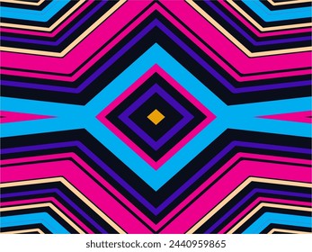 Abstract Background of Colorful Lines. Geometric Digital Art. Modern wallpaper.