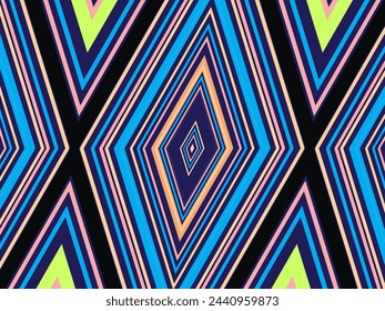 Abstract Background of Colorful Lines. Geometric Digital Art. Modern wallpaper.
