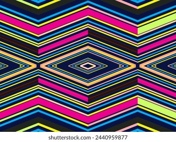 Abstract Background of Colorful Lines. Geometric Digital Art. Modern wallpaper.