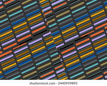 Abstract Background of Colorful Lines. Geometric Digital Art. Modern wallpaper.
