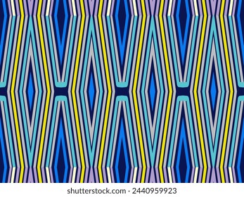 Fondo abstracto de líneas coloridas. Arte Digital Geométrico. Papel pintado moderno.
