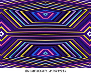 Abstract Background of Colorful Lines. Geometric Digital Art. Modern wallpaper.