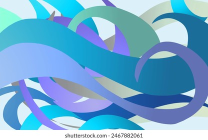 abstract background of colorful lines layered with wave shapes