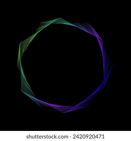 Abstract background with colorful lines on a black background. Vector illustration.