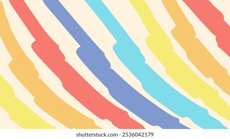 Fundo abstrato colorido linhas retro estilo pastel cores