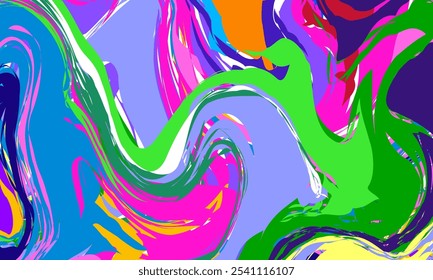ABSTRACT BACKGROUND WITH COLORFUL LIQUID SPOT DESIGN 5
