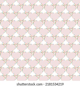 abstract background colorful little hearts lines around a large pink heart. Mainly used as background for Valentine's wedding, fabric patterns,table covers, book covers, diy, gift wrap,tiles,clothes.