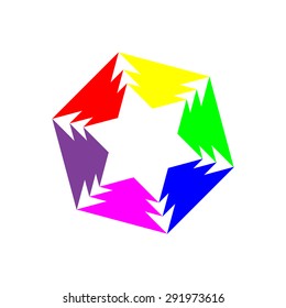 Abstract background. Colorful logo design.  