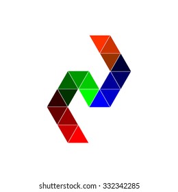 Abstract background. Colorful logo design. Stock vector Illustration. 
