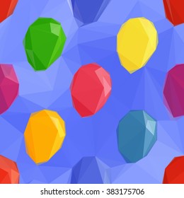 Abstract Background, Colorful Low Poly Design. Vector