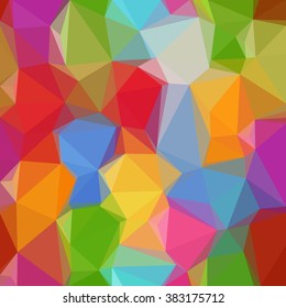 Abstract Background, Colorful Low Poly Design. Vector