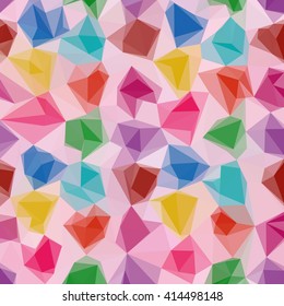 Abstract Background, Colorful Low Poly Design. Vector