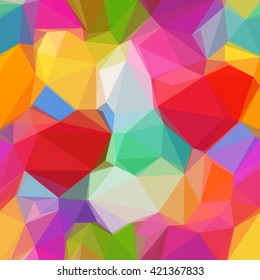 Abstract Background, Colorful Low Poly Design. Vector