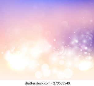 Abstract background. Abstract colorful background. Magic light vector background. Colorful background with defocused lights