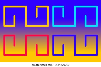 abstract background with colorful maze pattern