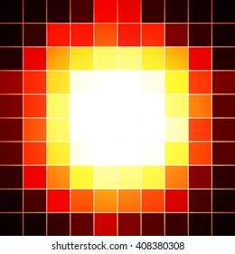Abstract background of colorful mosaic and empty space for text, vector illustration.