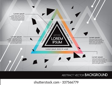 abstract background with colorful network and geometric shapes. Vector design layout for business presentations, flyers, posters. Scientific future technology background. Geometry polygon.