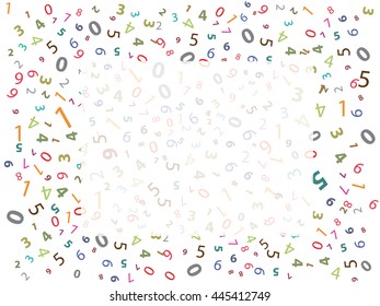 Abstract Background with Colorful numbers