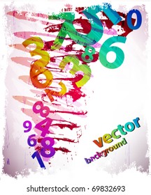 Abstract background with colorful numbers