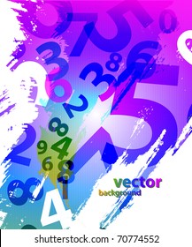 Abstract background with colorful numbers