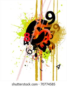 Abstract background with colorful numbers