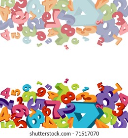 Abstract background with colorful numbers