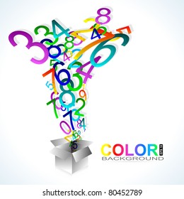 Abstract background with colorful numbers