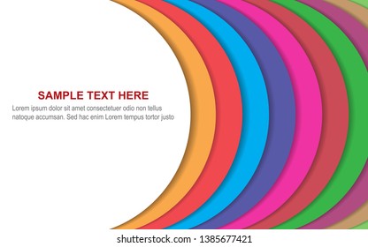 Abstract background with colorful and overlap layer space for text and background design