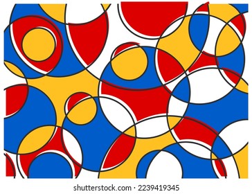 Abstract background with colorful overlapping circles pattern