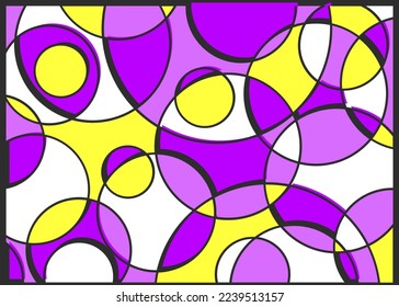 Fondo abstracto con patrón de círculos coloridos y solapados