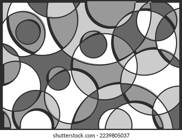 Fondo abstracto con patrón de círculos coloridos y solapados