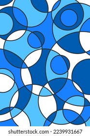 Fondo abstracto con patrón de círculos coloridos y solapados
